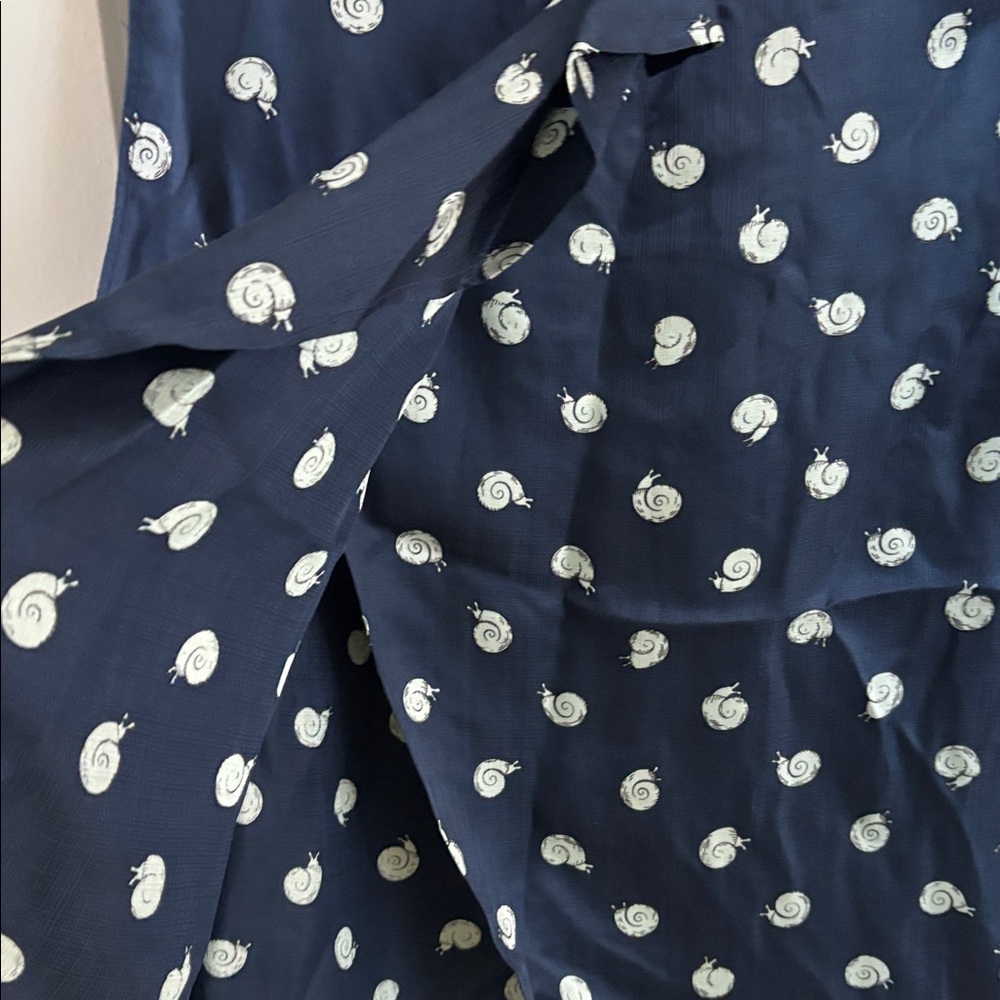 ANTHROPOLOGIE Navy Snail Print Sleeveless Top - Picture 6 of 11